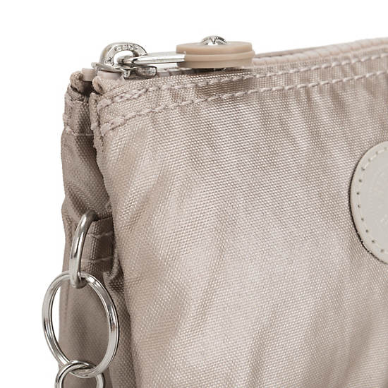 Bolsas Kipling Creativity Small Metallic Pouch Beige | MX 2108CT